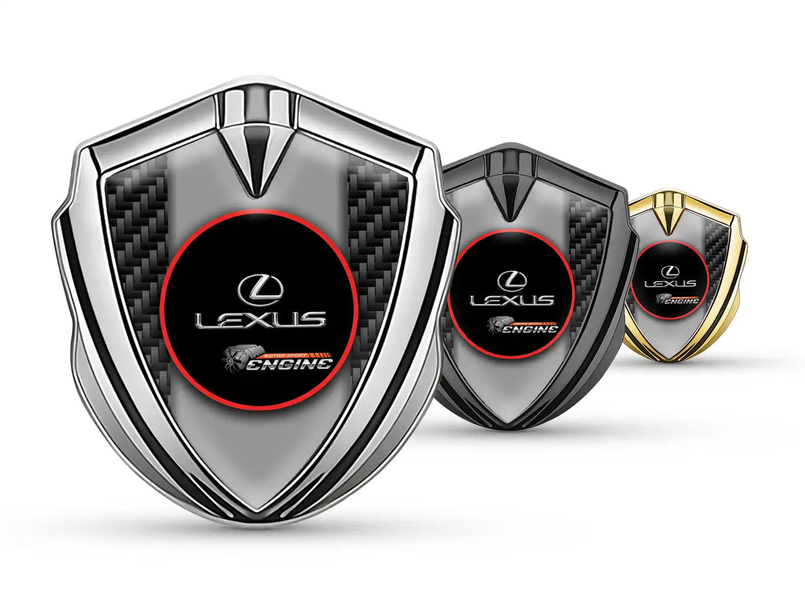 Lexus Emblem Auto Abzeichen Renn Design Glänzend Finish